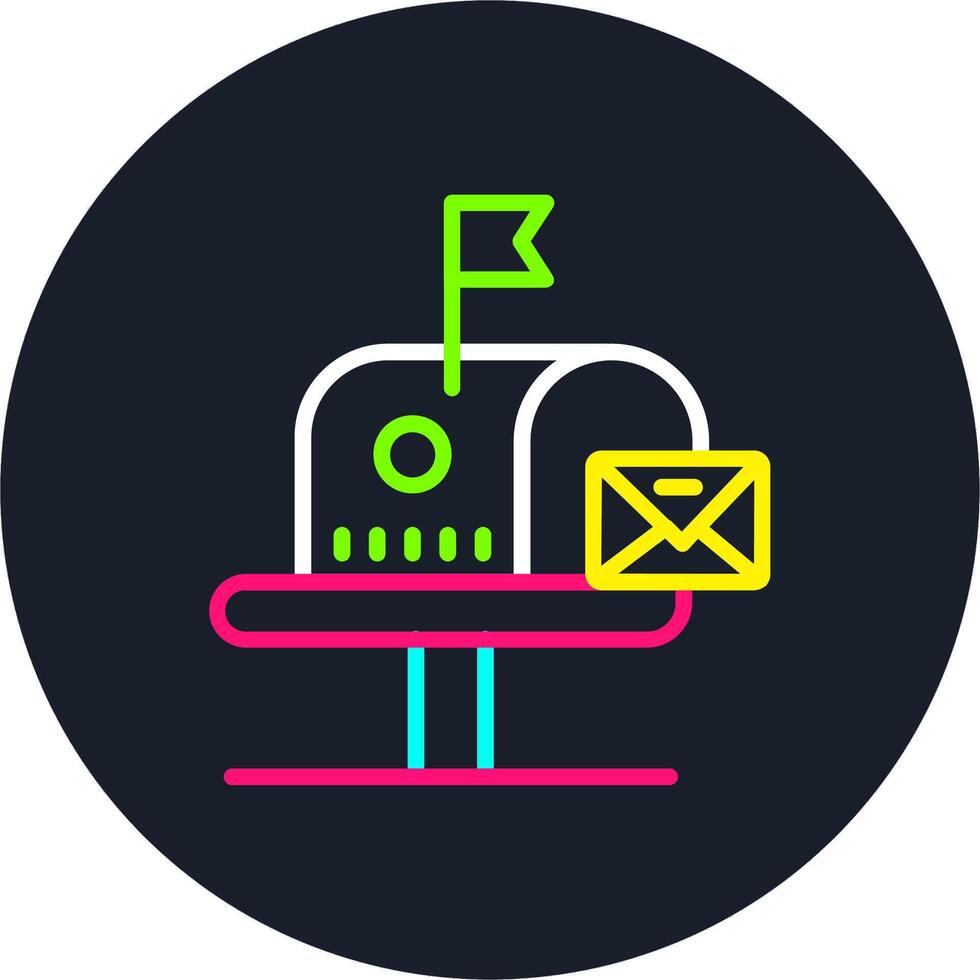 Mail Box Line Multi Color Design vector