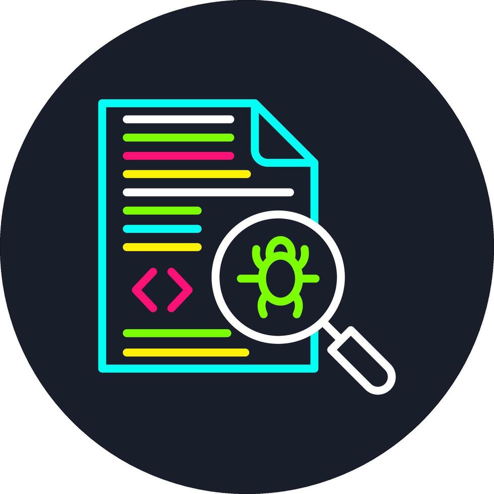 Debugging Line Multi Color Design vector