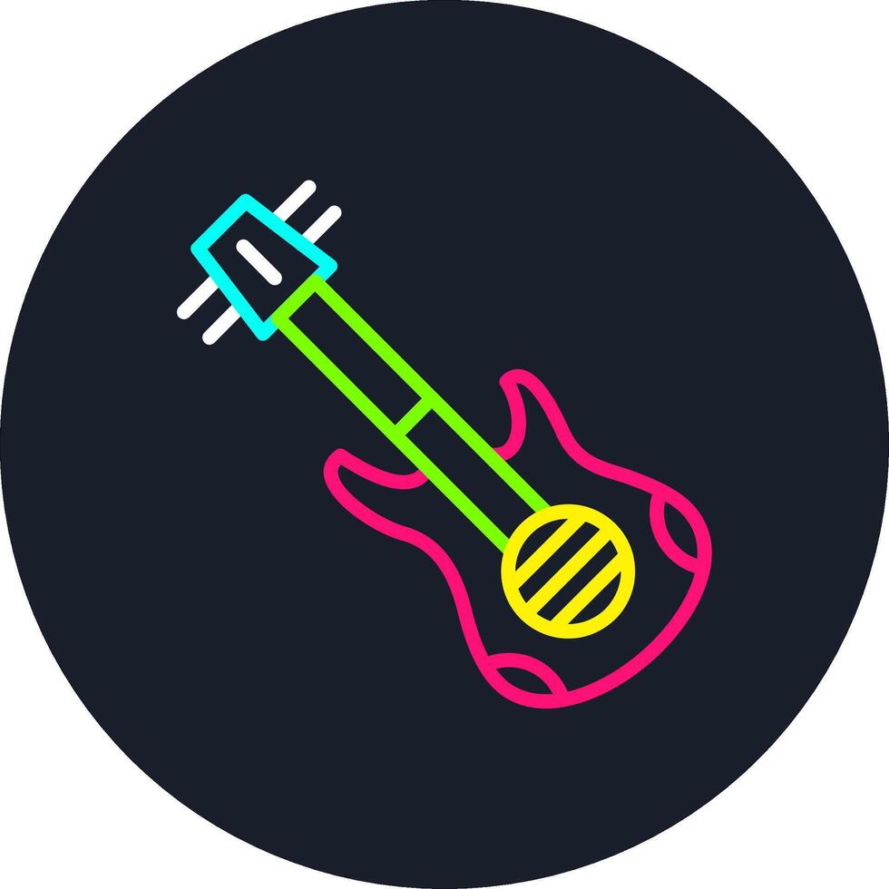 Violin Line Multi Color Design vector