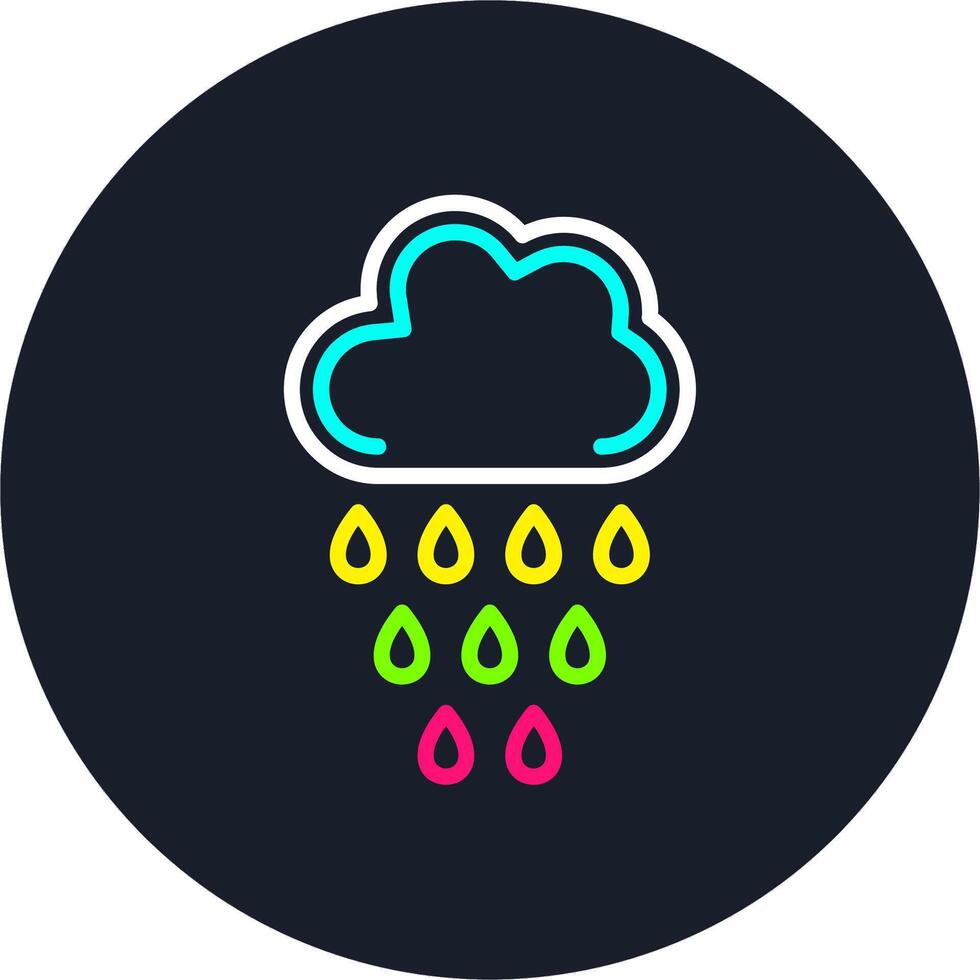 Rain Line Multi Color Design vector