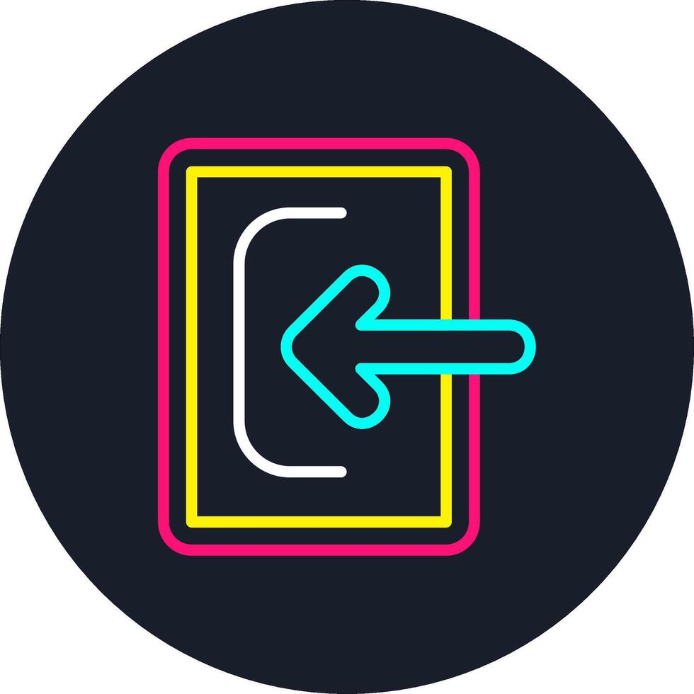 Login Line Multi Color Design vector