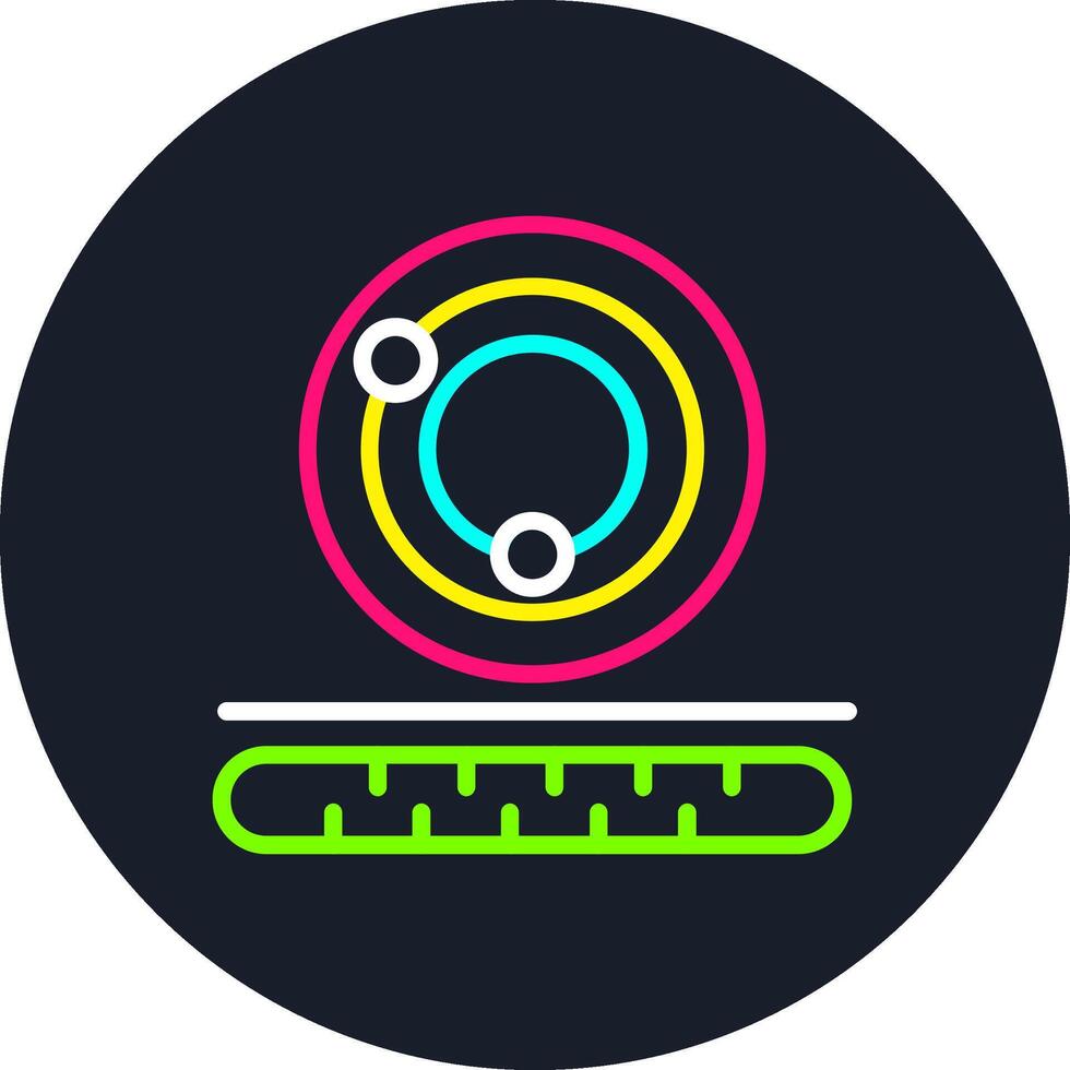 Ion Emission Line Multi Color Design vector