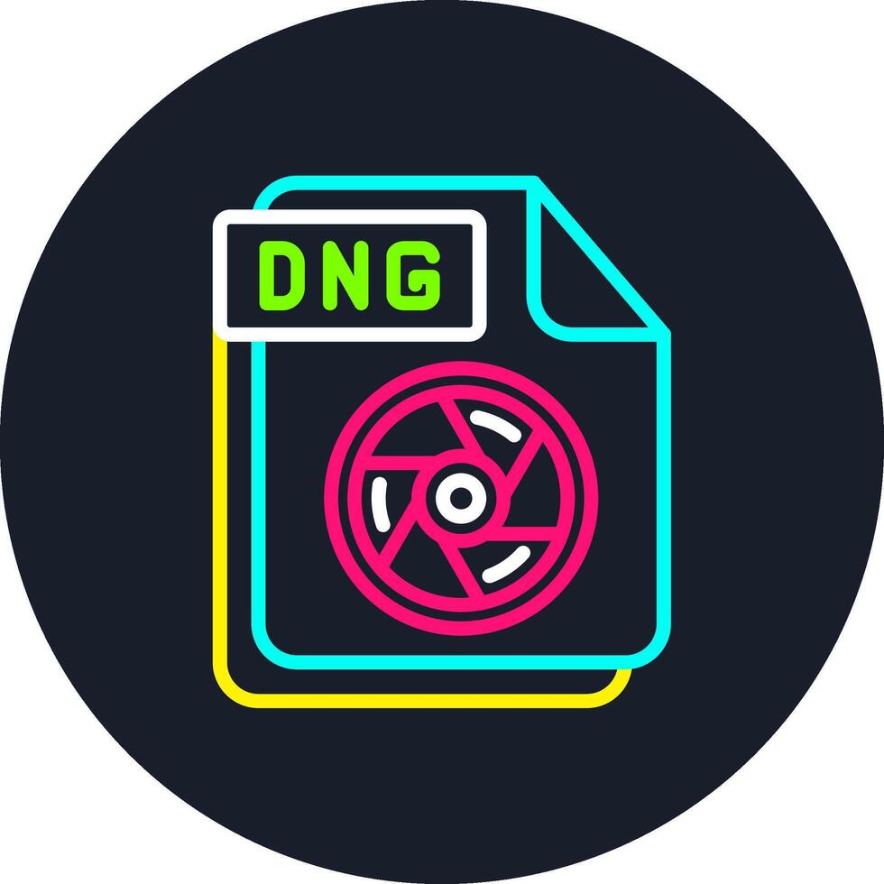 DNG Line Multi Color Design vector