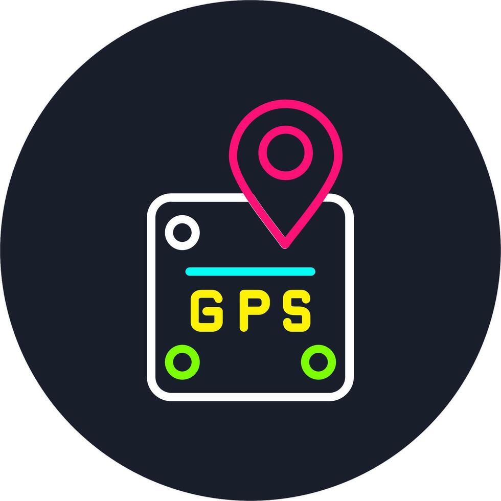 Gps Line Multi Color Design vector