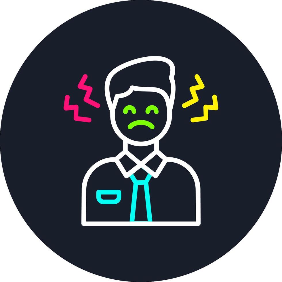 Sadness Line Multi Color Design vector