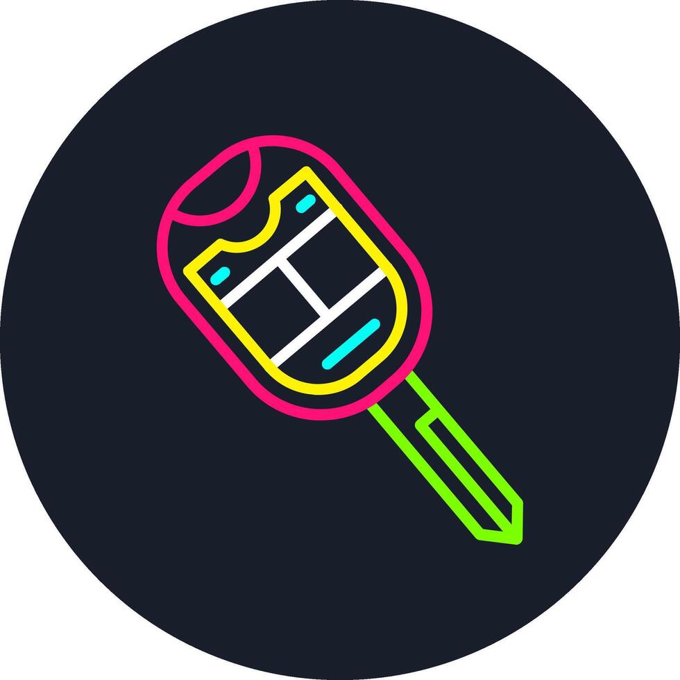 Car Key Line Multi Color Design vector