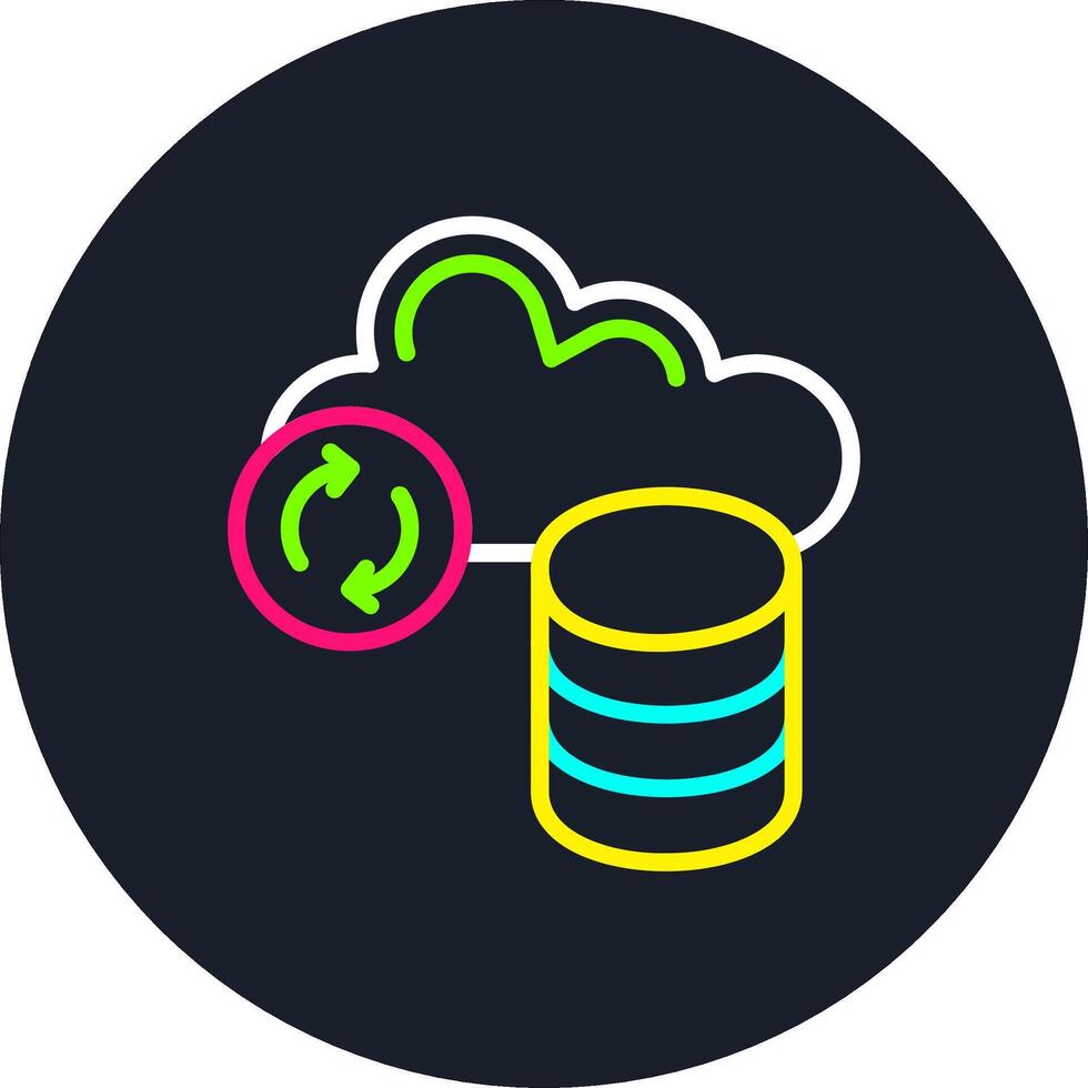 Backup Line Multi Color Design vector