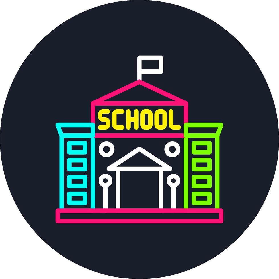 School Line Multi Color Design vector