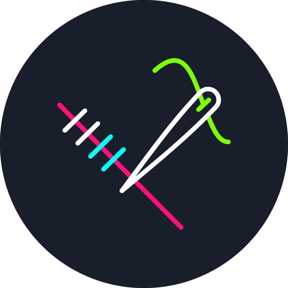 Stitching Line Multi Color Design vector