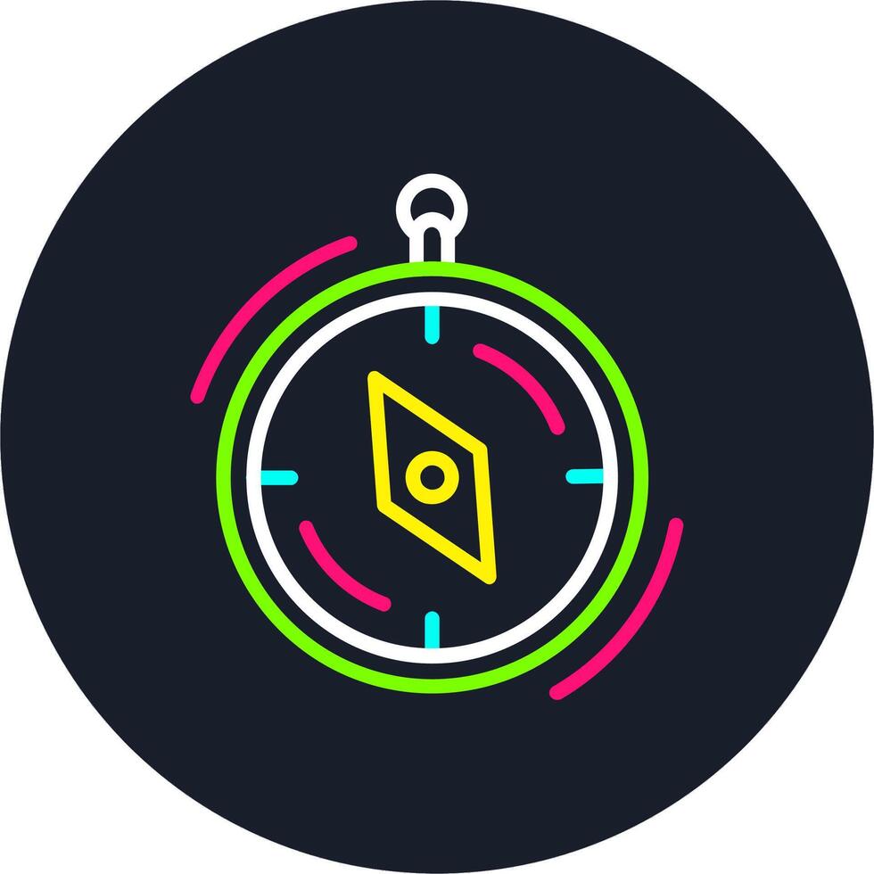 Compass Line Multi Color Design vector
