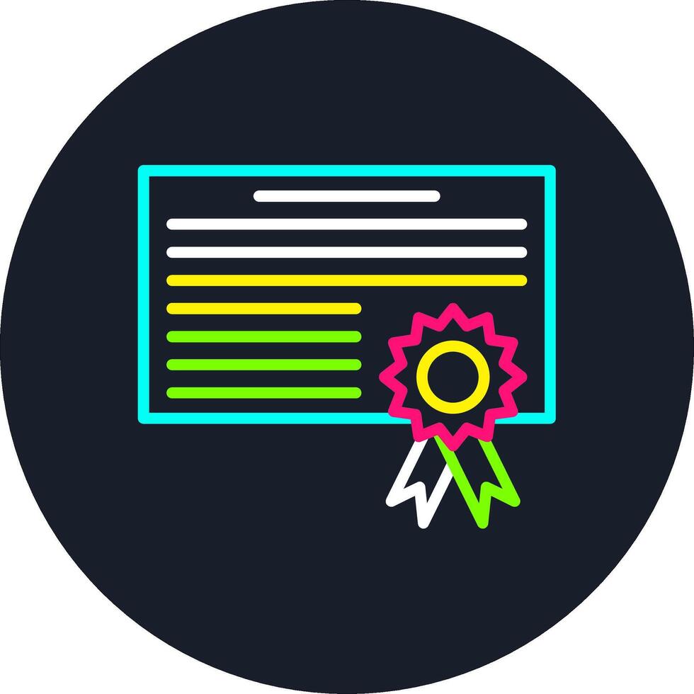 Diploma Line Multi Color Design vector