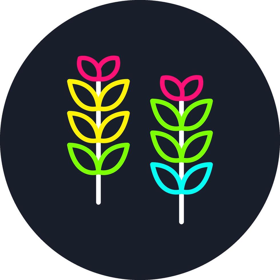 Wheat Line Multi Color Design vector