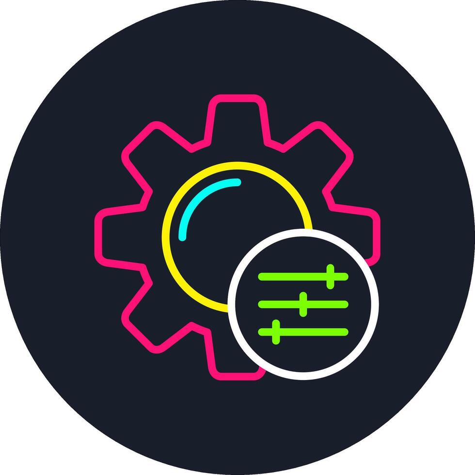 Setting Line Multi Color Design vector