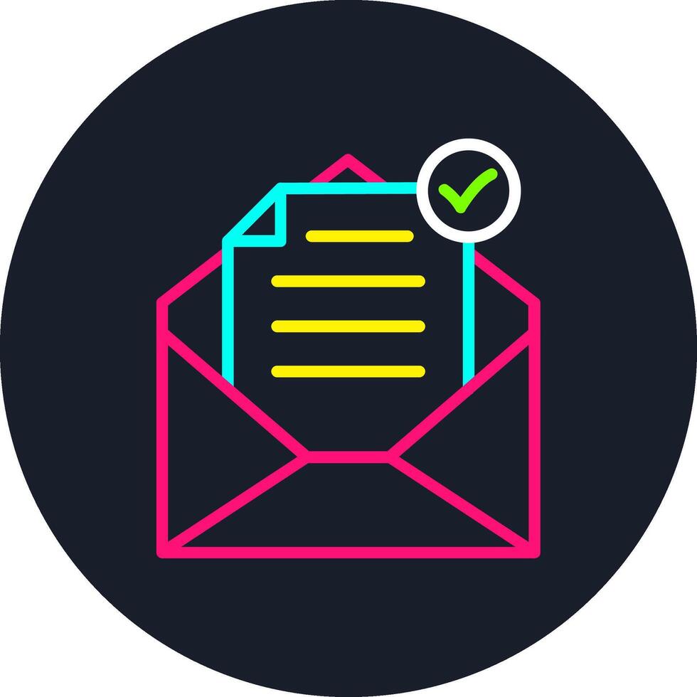 Mail Line Multi Color Design vector