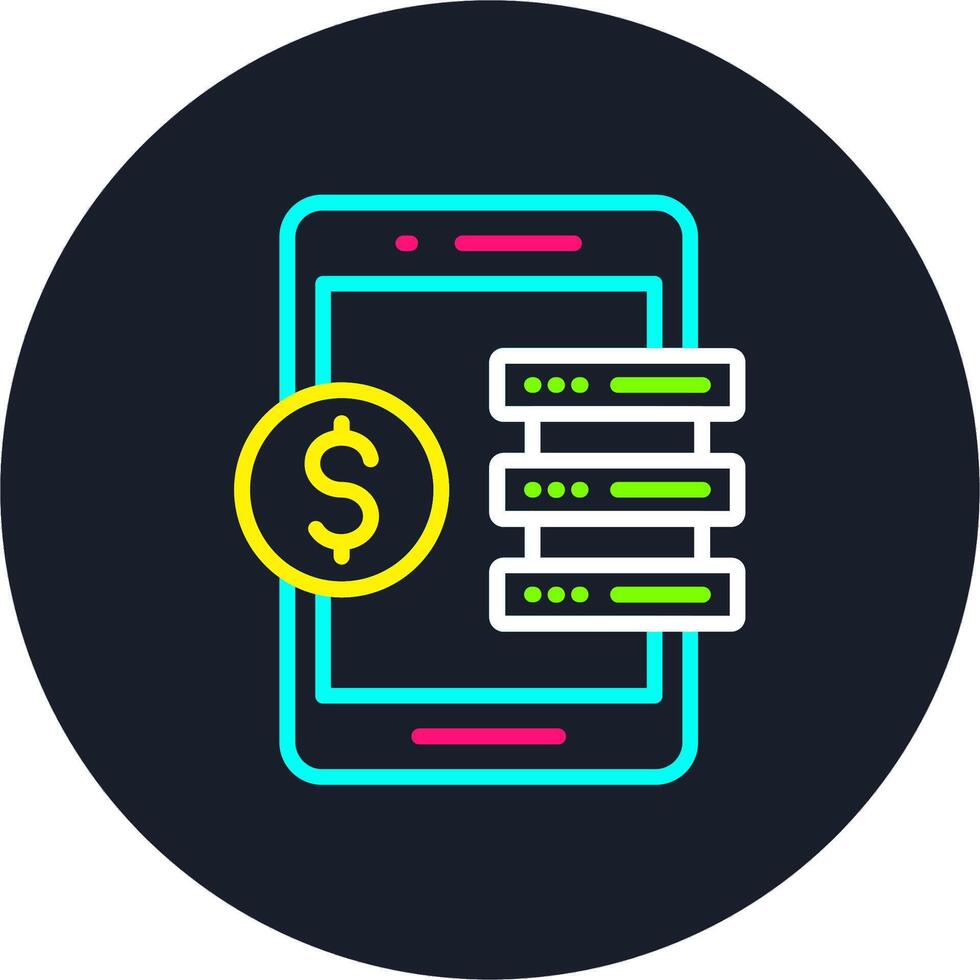 Mobile Data Restore Line Multi Color Design vector