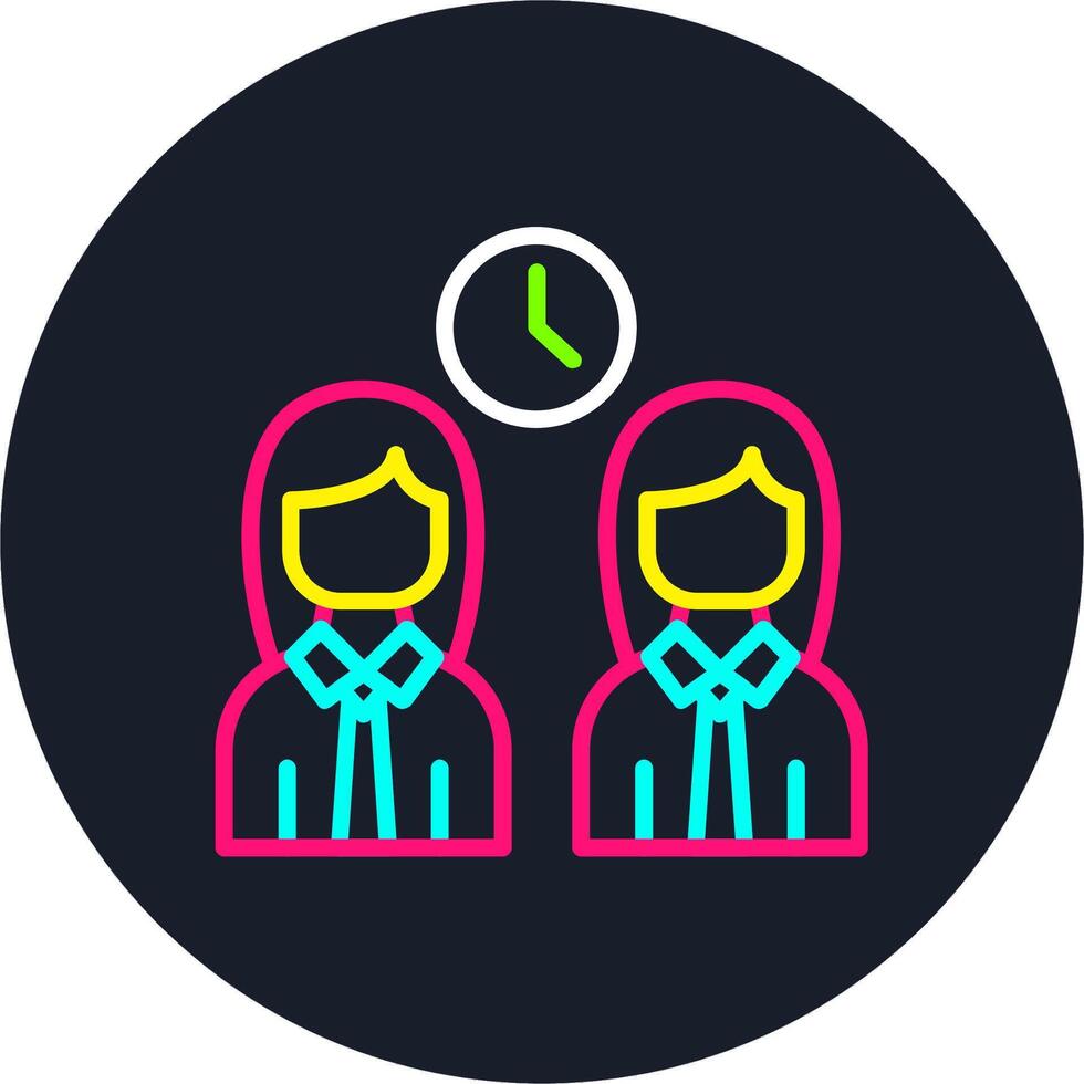 Team Line Multi Color Design vector