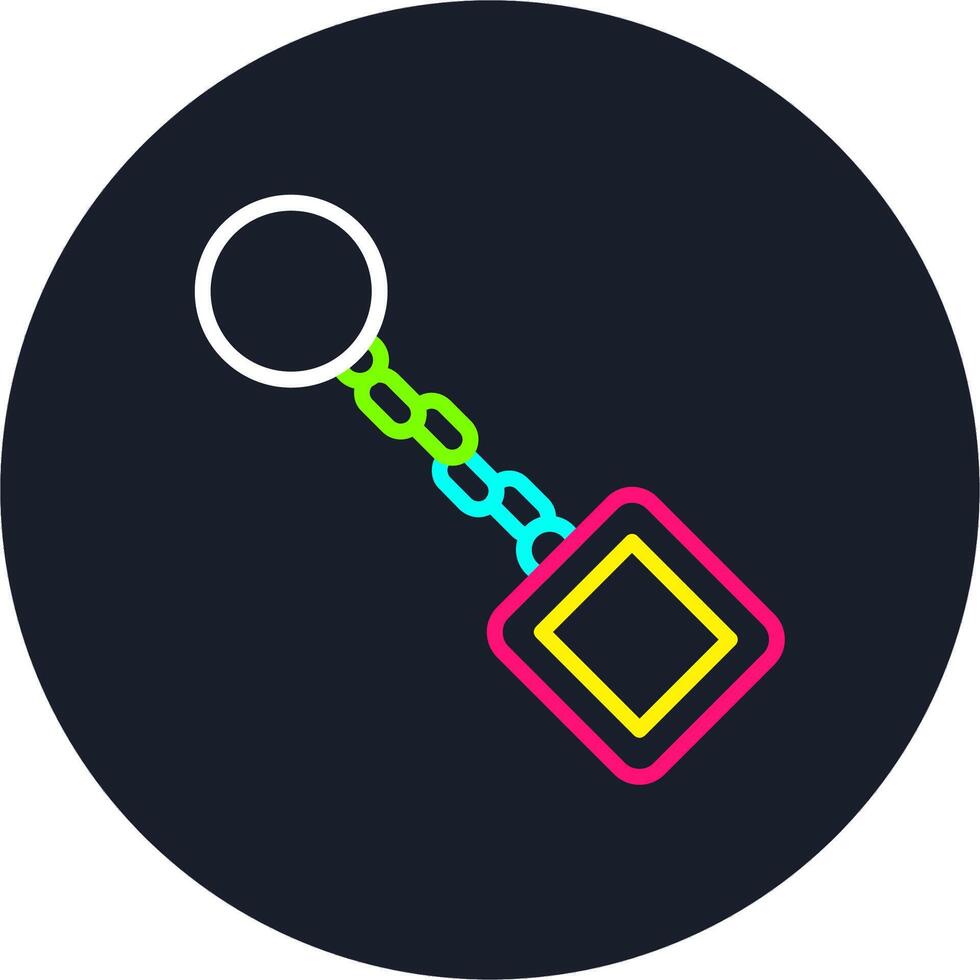 Key Chain Line Multi Color Design vector