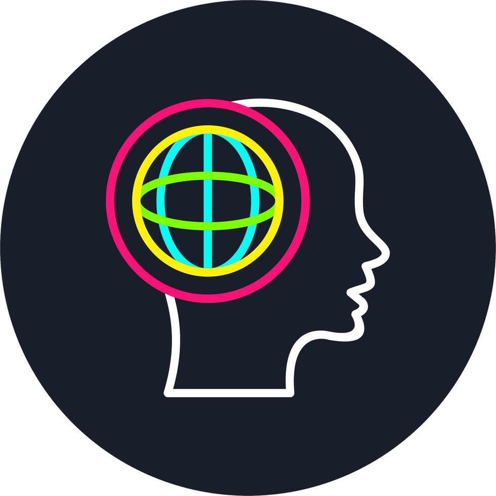 Global Thinking Line Multi Color Design vector