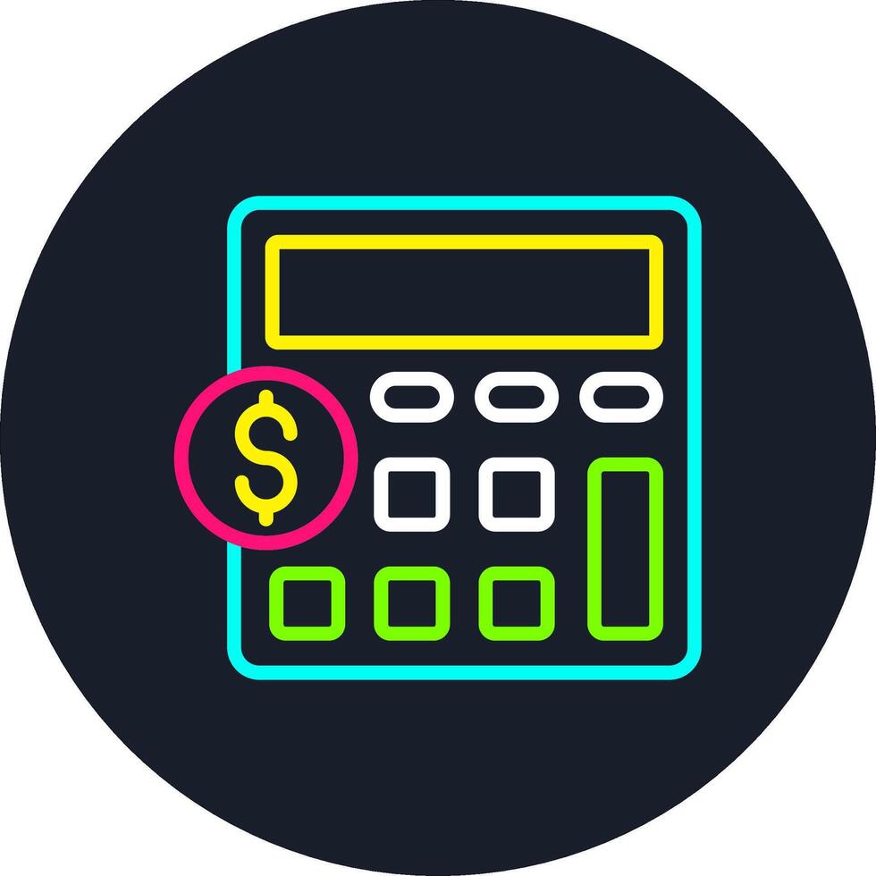 Calculator Line Multi Color Design vector