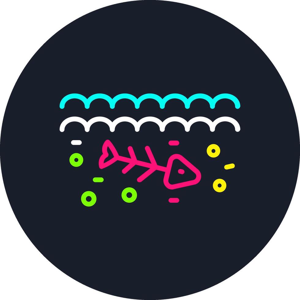 Dead Fish Line Multi Color Design vector