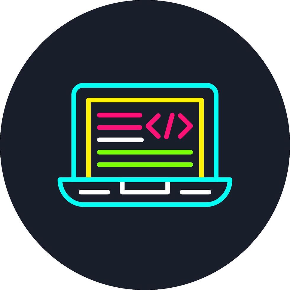 Coding Line Multi Color Design vector