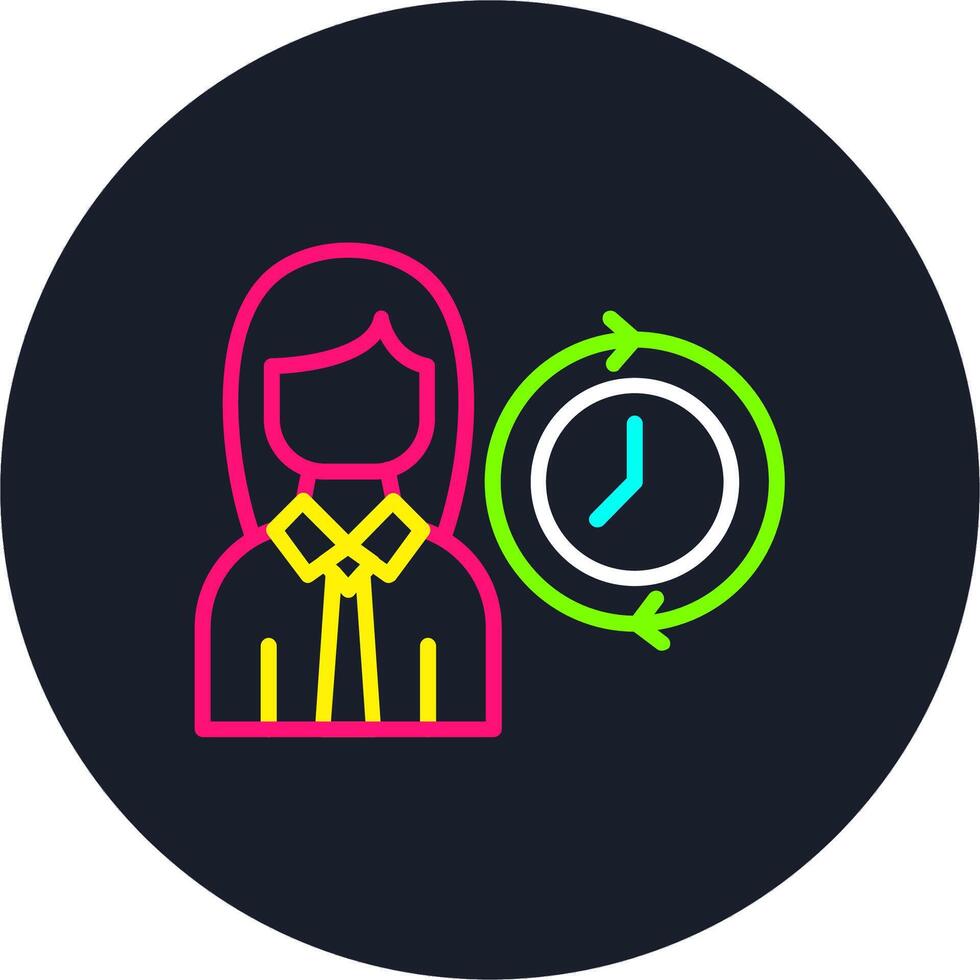 Full time Line Multi Color Design vector