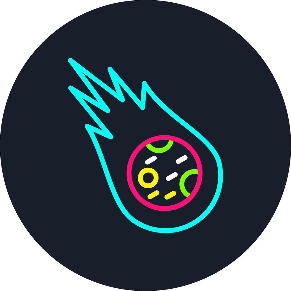 Meteorite Line Multi Color Design vector