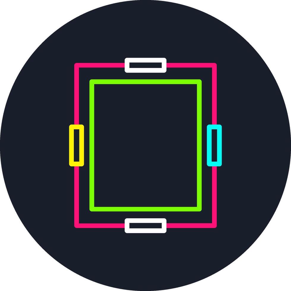 marco línea multi color diseño vector