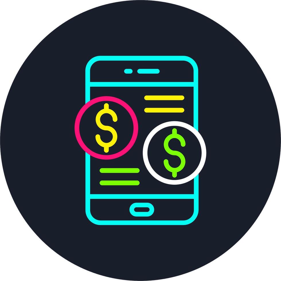 Smartphone Line Multi Color Design vector