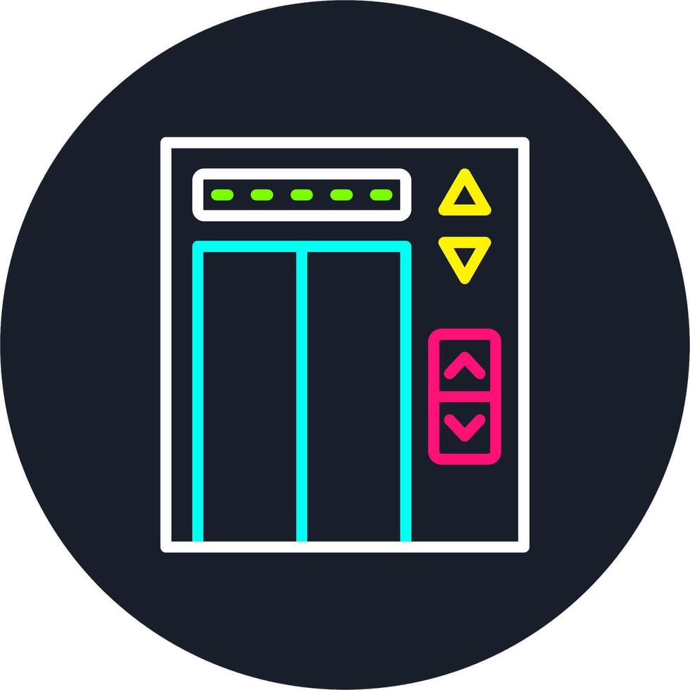 Modern Elevator Line Multi Color Design vector