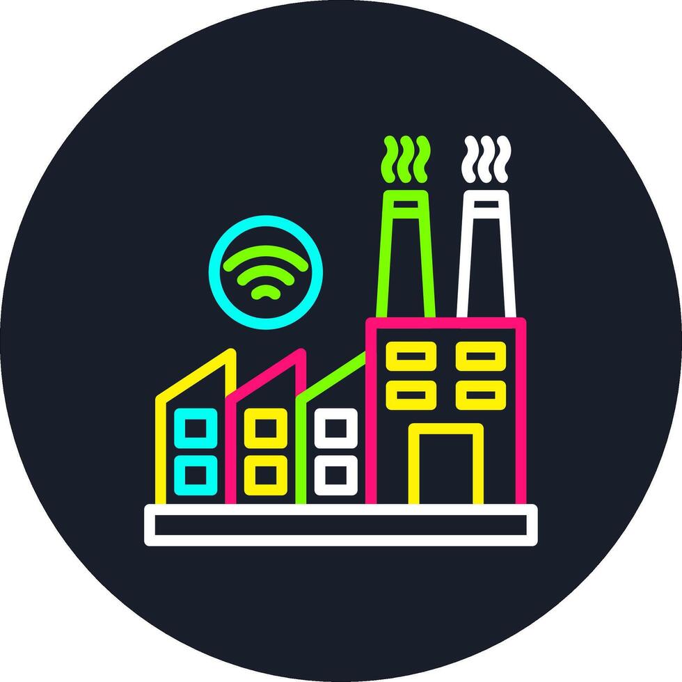 Factory Line Multi Color Design vector