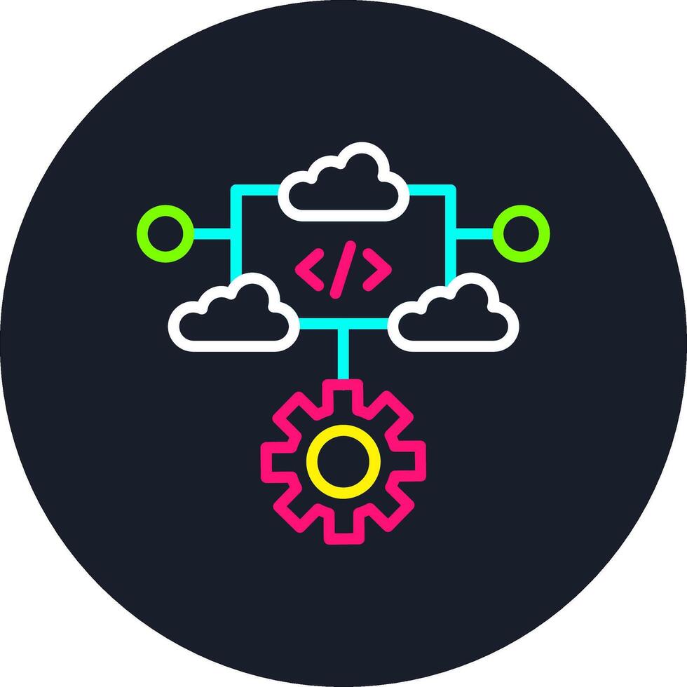 Algorithm Line Multi Color Design vector