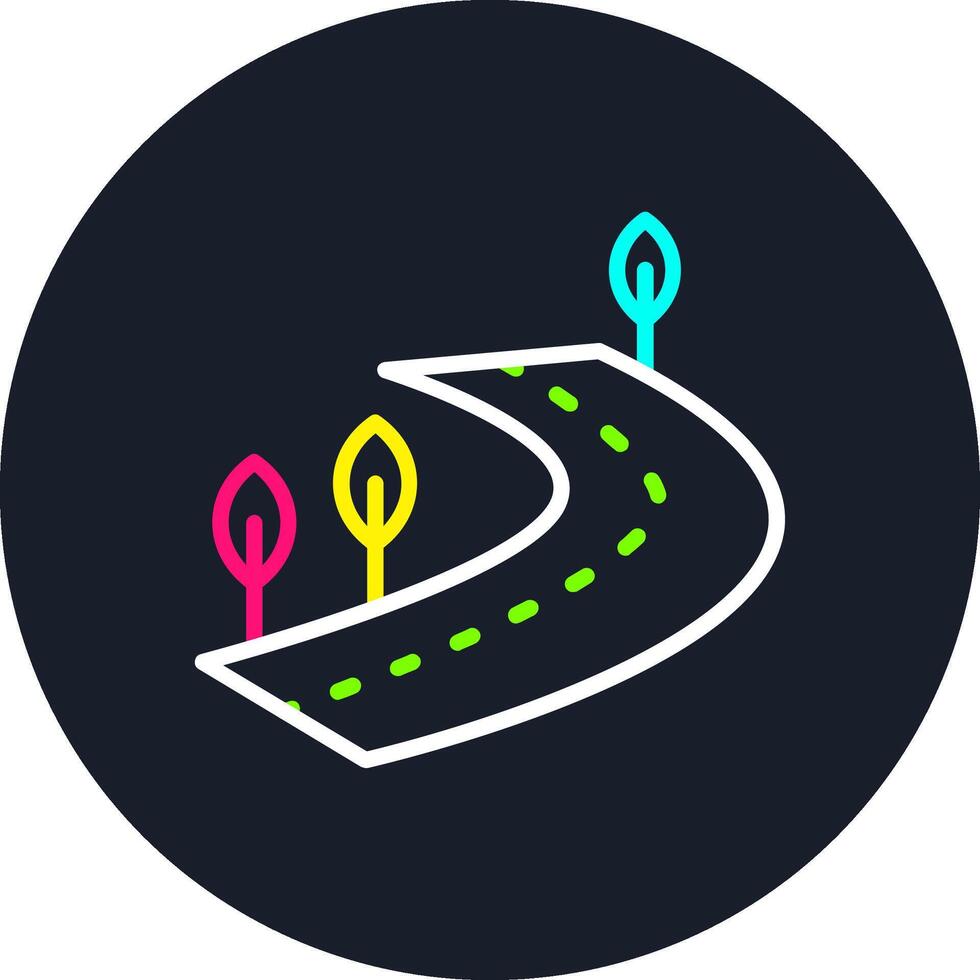 Lane Line Multi Color Design vector
