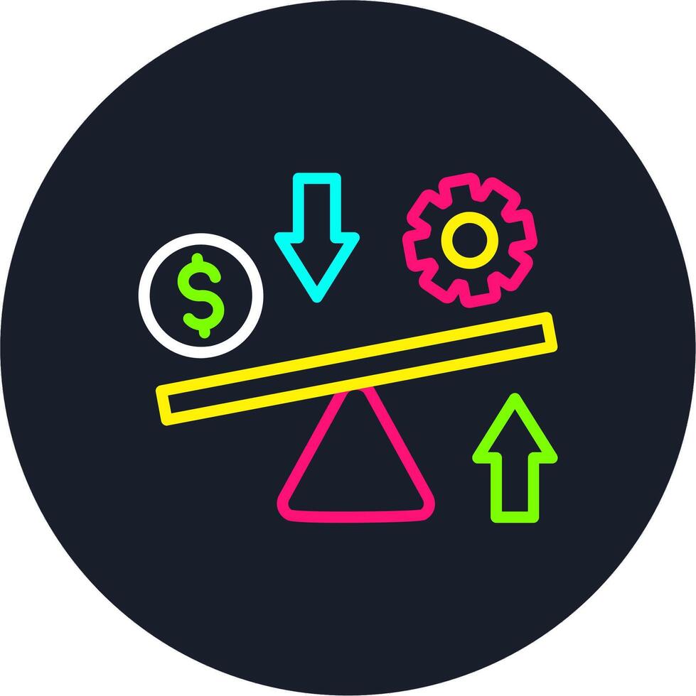 Leverage Line Multi Color Design vector