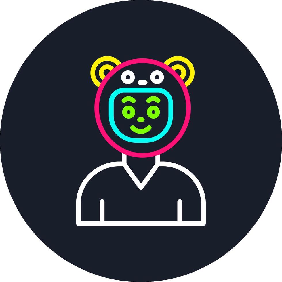 Bear Line Multi Color Design vector
