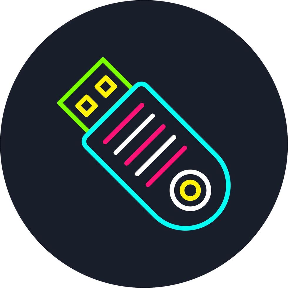 Usb Line Multi Color Design vector