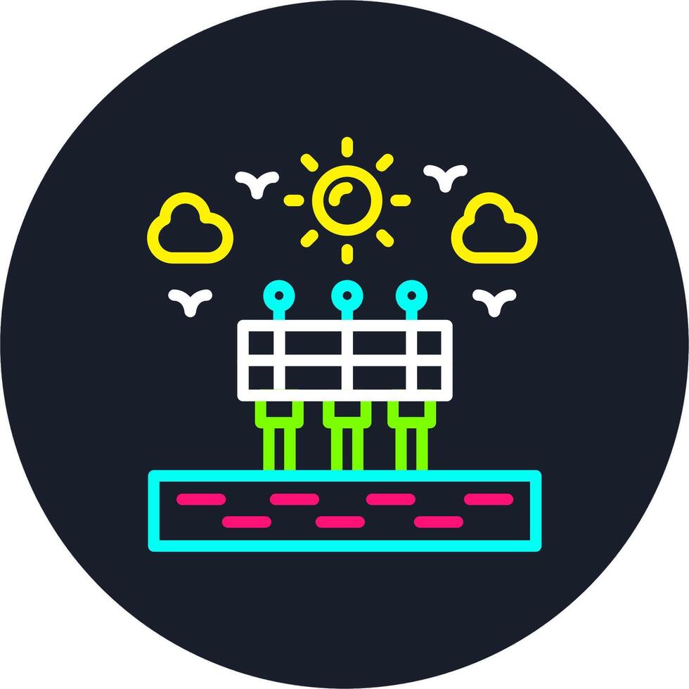 Boardwalk Line Multi Color Design vector