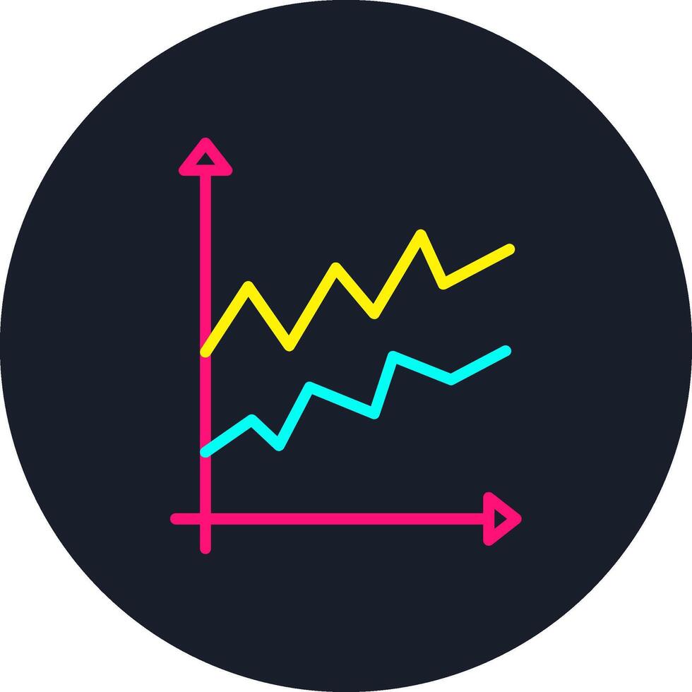 Area Graph Line Multi Color Design vector
