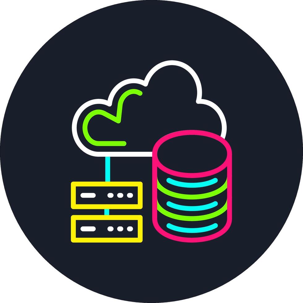 Database Line Multi Color Design vector