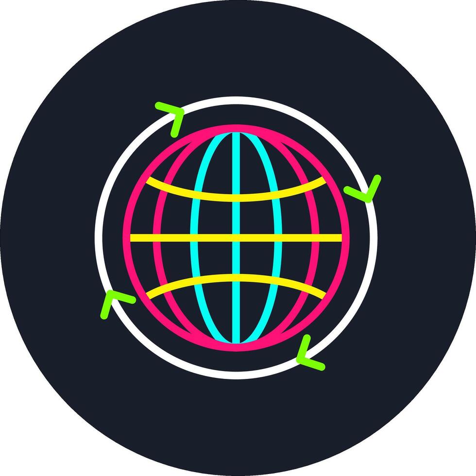 Worldwide Line Multi Color Design vector