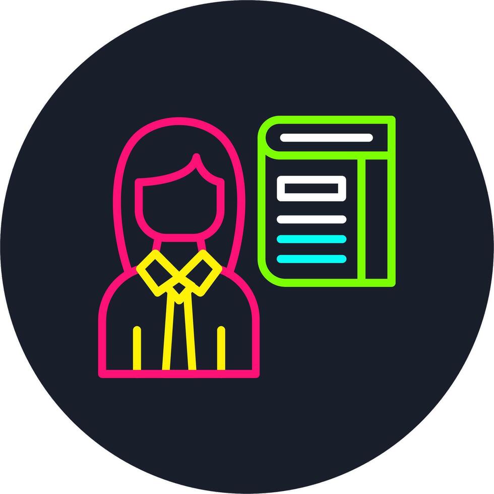 Book Line Multi Color Design vector