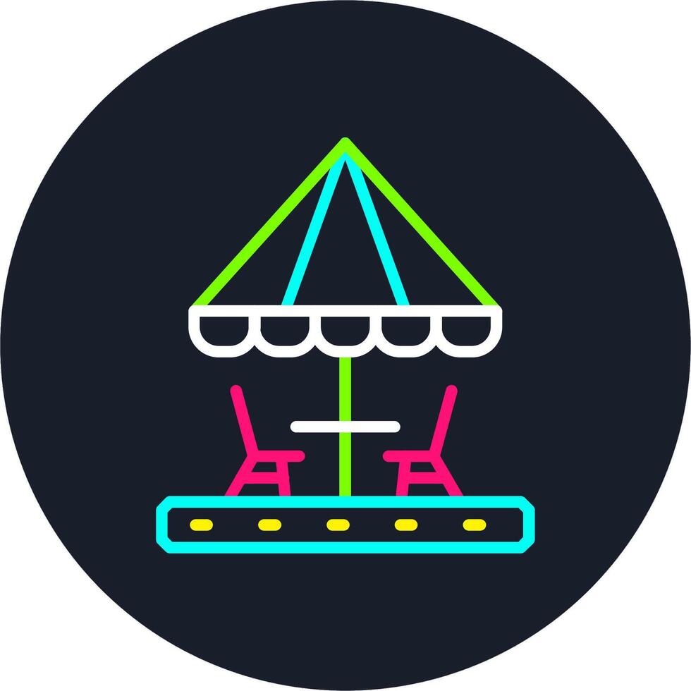 Picnic Area Line Multi Color Design vector