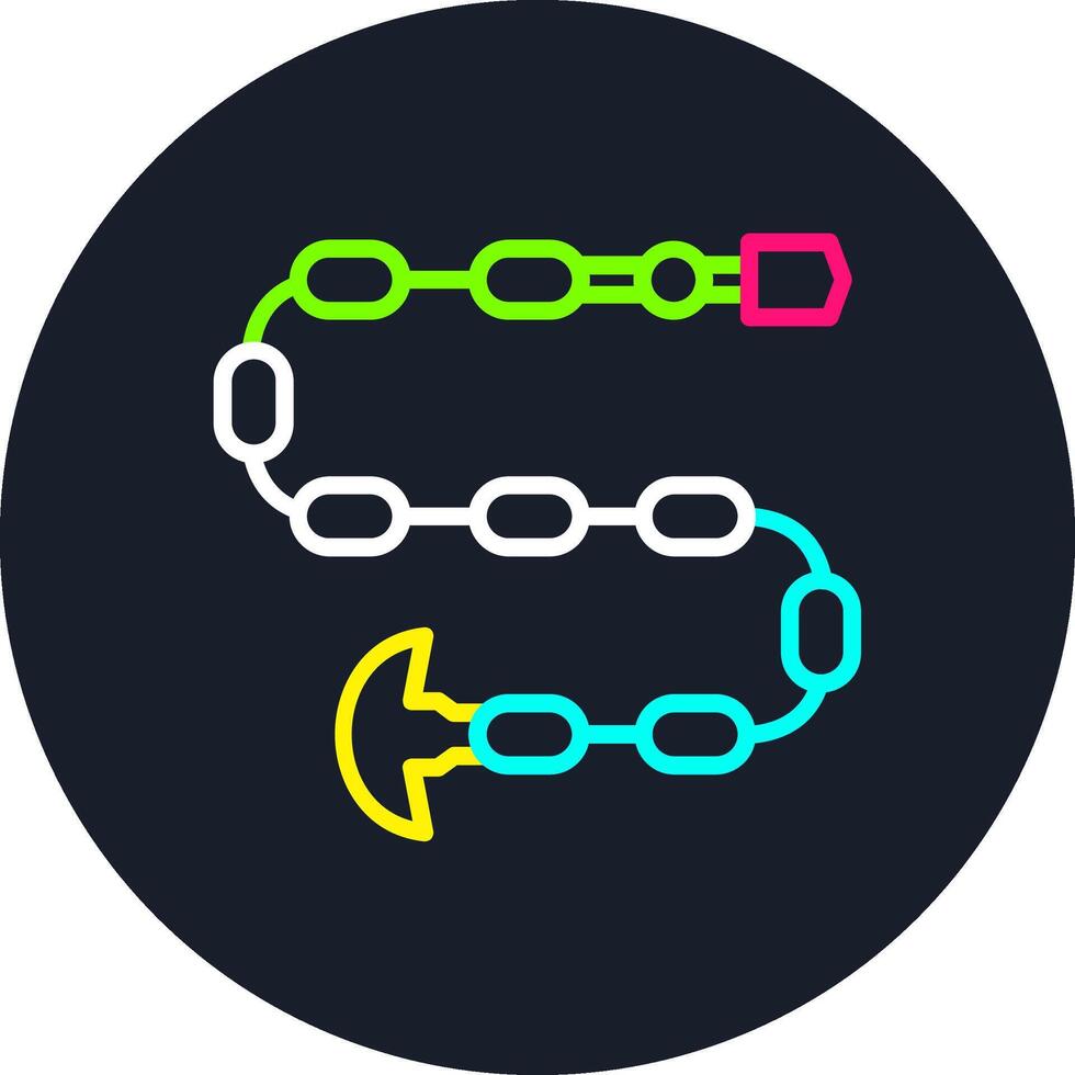 Manriki Line Multi Color Design vector