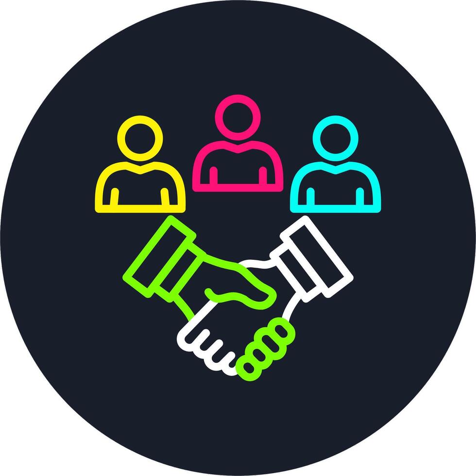 Agreement Line Multi Color Design vector