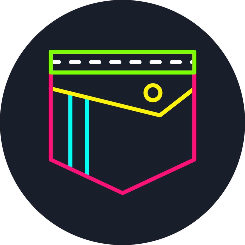 Pocket Line Multi Color Design vector