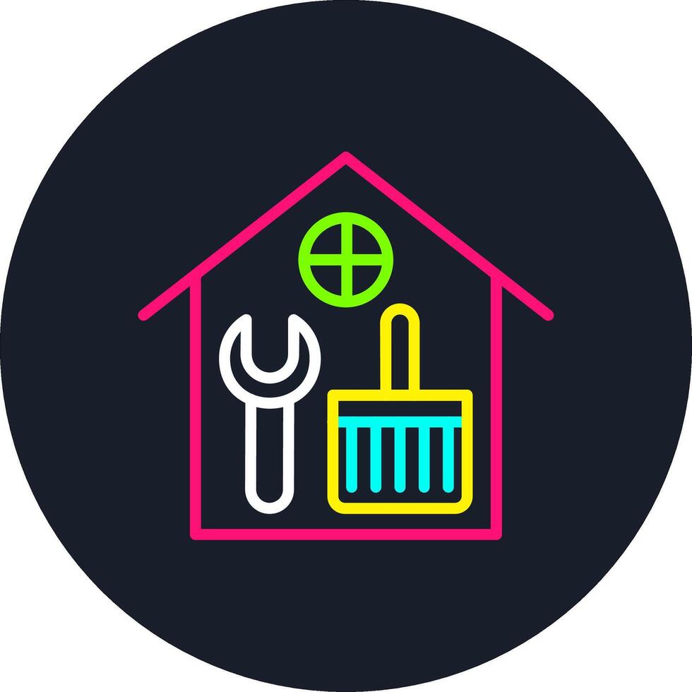 Renovation Line Multi Color Design vector
