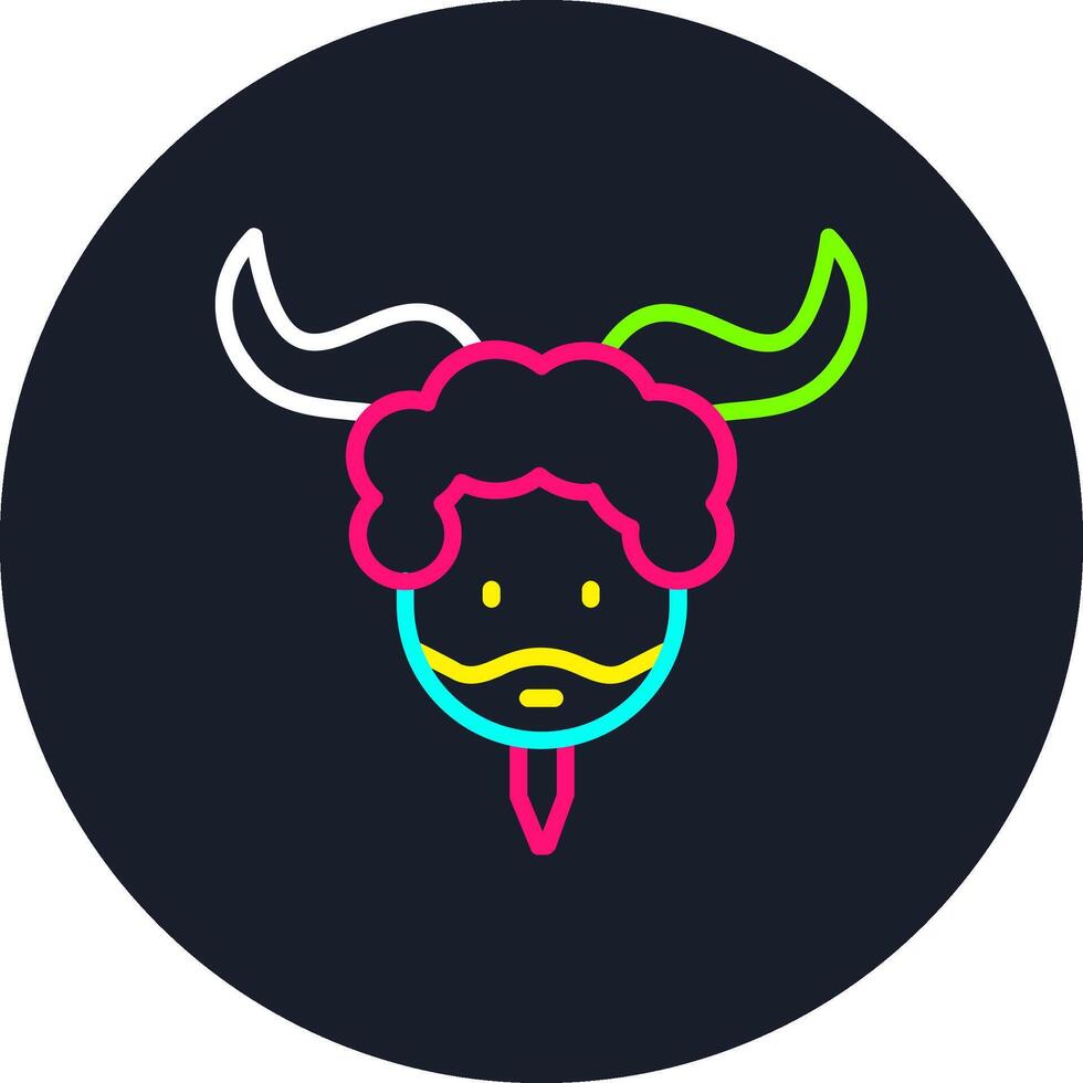 Satyr Line Multi Color Design vector