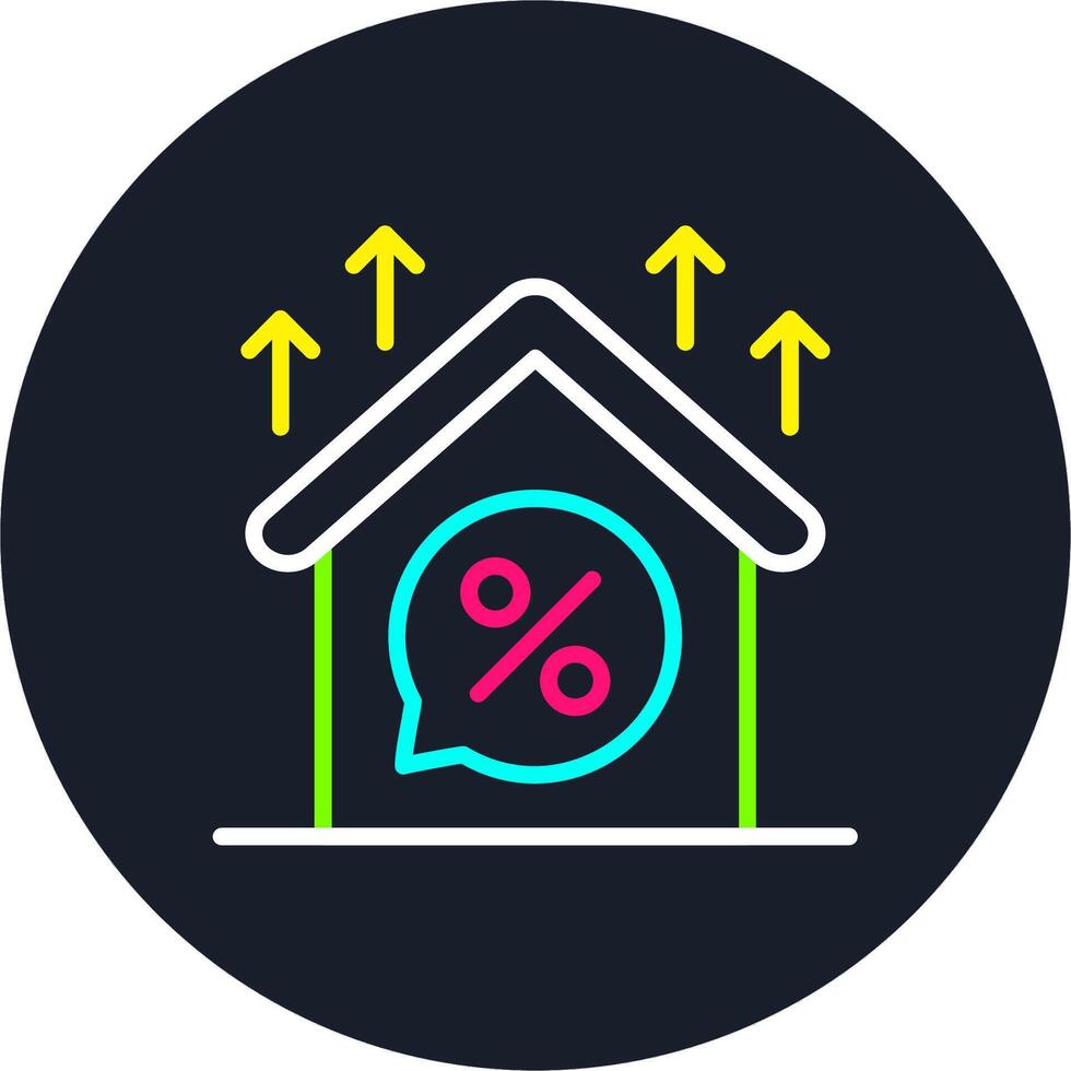 Mortgage Rate Line Multi Color Design vector