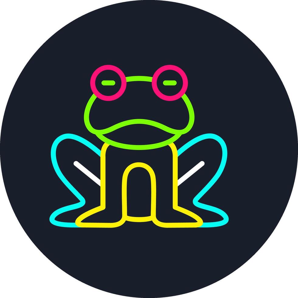 Blue Jeans Frog Line Multi Color Design vector