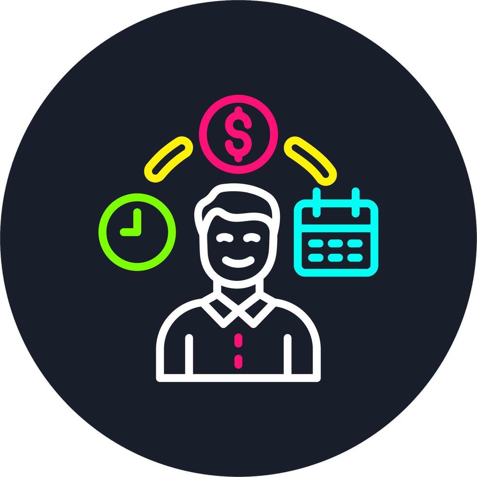 Work Line Multi Color Design vector
